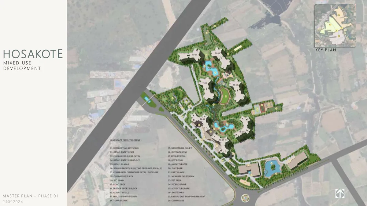 Master plan of Sobha World City township